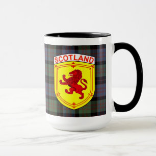 Schotland rode Rampant Leeuw, MacDonadld tartan pl Mok