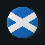Schotland Ronde Button 5,7 Cm<br><div class="desc">Illustratie van de blauwe en witte vlag van Schotland. Afbeelding beschikbaar op diverse giften en producten. Knopen. Badges.</div>