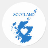 Schotland Ronde Sticker (Voorkant)
