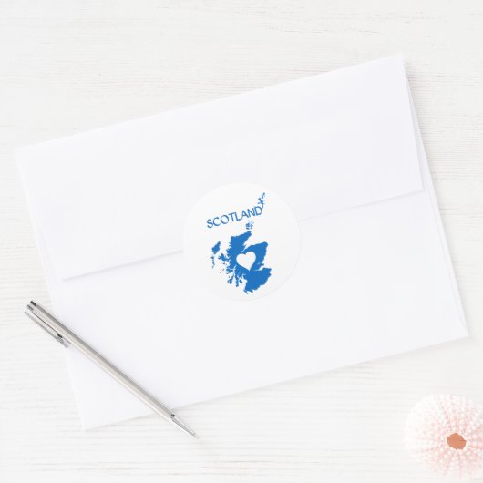 Schotland Ronde Sticker (Envelop)