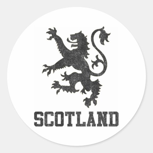 Schotland Ronde Sticker (Voorkant)