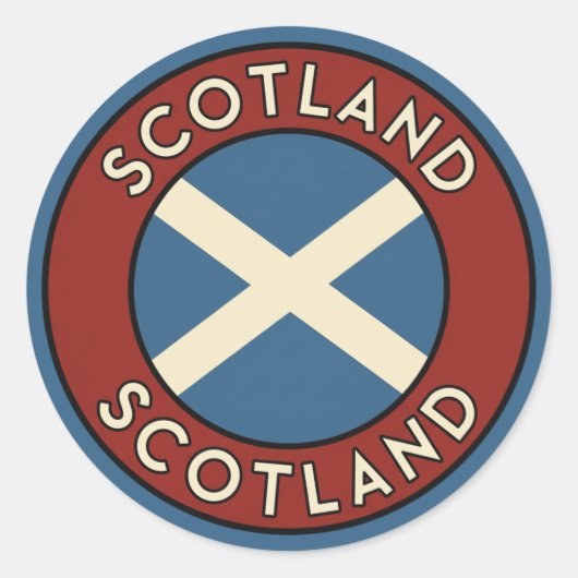 Schotland Ronde Sticker (Voorkant)