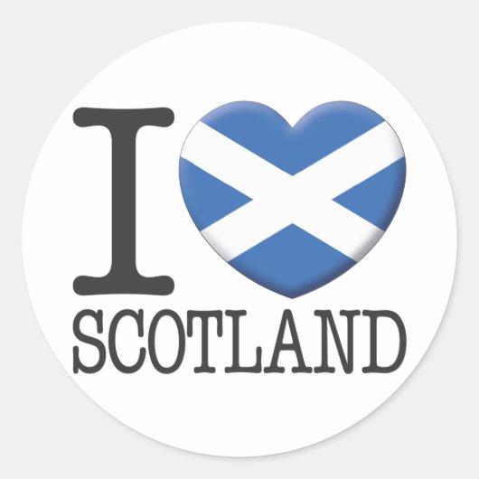 Schotland Ronde Sticker (Voorkant)