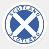 Schotland Ronde Sticker (Voorkant)