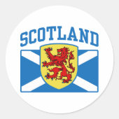 Schotland Ronde Sticker (Voorkant)