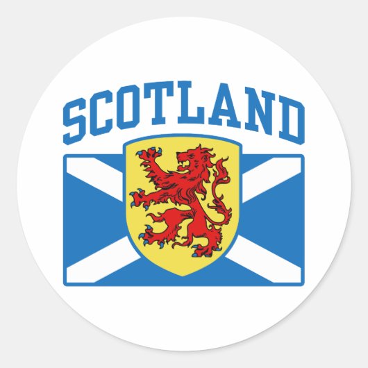 Schotland Ronde Sticker (Voorkant)