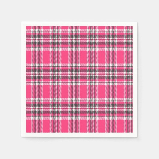 Schotland Roze en Black Tartan Pset Servet (Voorkant)