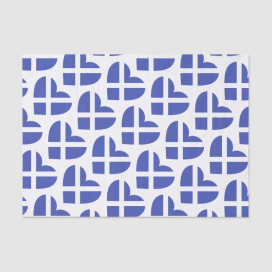 Schotland/Schots op vlag geïnspireerd hart Tissuepapier (Voorkant)