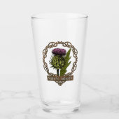 Schotland Schotse distel en Schotten Gaelic Toast Glas (Voorkant)