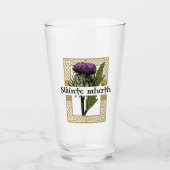 Schotland Schotse distel en Schotten Gaelic Toast Glas (Voorkant)