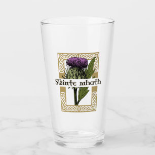 Schotland Schotse distel en Schotten Gaelic Toast Glas