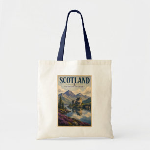 Schotland Schotse Hoogland Illustratie Reis Kunst Tote Bag