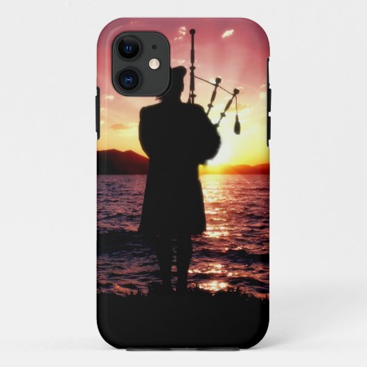 Schotland, Schotse tas pipper pijpen zonsondergang Case-Mate iPhone Case (Achterkant)