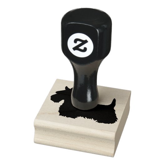 Schotland, Schotse Terriër, Zwarte hond, sterven h Rubberstempel (Stempel)