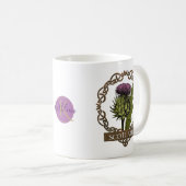 Schotland Schotse Thistle Celtic Knots Monogram Koffiemok (Voorkant rechts)