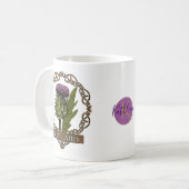 Schotland Schotse Thistle Celtic Knots Monogram Koffiemok (Voorkant links)