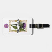 Schotland Schotse Thistle Gold Celtic Knots Bagagelabel (Voorkant horizontaal)