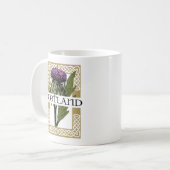 Schotland Schotse Thistle Gold Celtic Knots Koffiemok (Voorkant links)