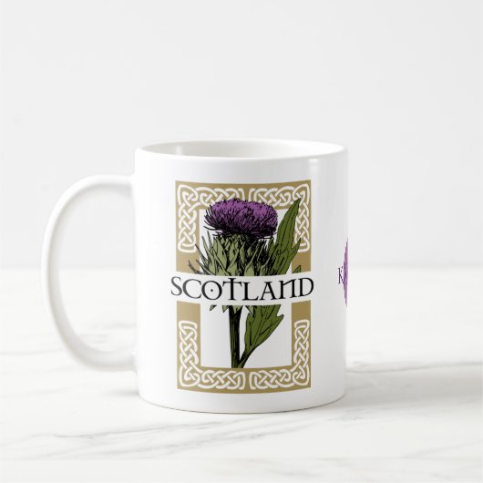 Schotland Schotse Thistle Gold Celtic Knots Koffiemok (Links)