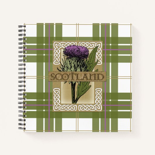 Schotland Schotse Thistle Gold Celtic Knots Notitieboek (Voorkant)