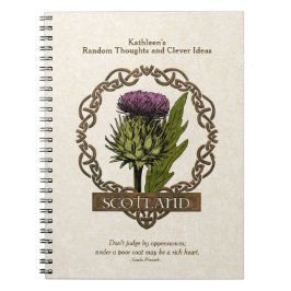 Schotland Schotse Thistle Gold Celtic Knots Notitieboek