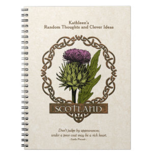 Schotland Schotse Thistle Gold Celtic Knots Notitieboek