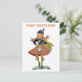  Schotland Schotse vrouw Kilt Travel Briefkaart (Staand voorkant)