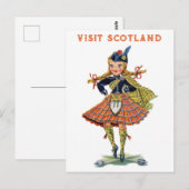  Schotland Schotse vrouw Kilt Travel Briefkaart (Voorkant / Achterkant)