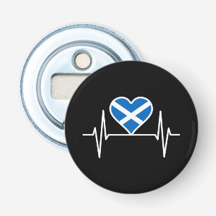 Schotland - Scotland Flag Heartbeat Button Flesopener