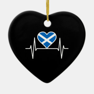 Schotland - Scotland Flag Heartbeat Keramisch Ornament