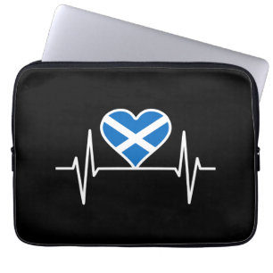 Schotland - Scotland Flag Heartbeat Laptop Sleeve
