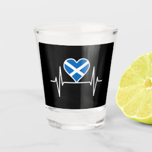 Schotland - Scotland Flag Heartbeat Shot Glas