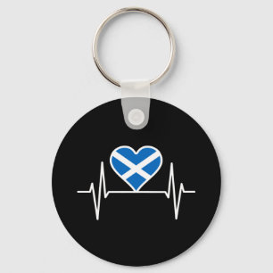 Schotland - Scotland Flag Heartbeat Sleutelhanger