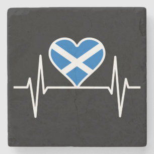 Schotland - Scotland Flag Heartbeat Stenen Onderzetter