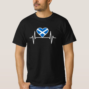 Schotland - Scotland Flag Heartbeat T-shirt