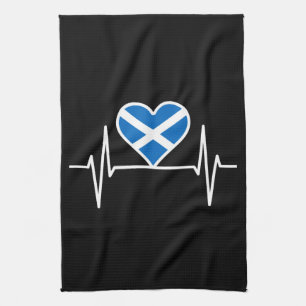 Schotland - Scotland Flag Heartbeat Theedoek