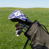 Schotland Sint Andrew's Cross Flag Tiled Jouw naam Golfheadcover (Insitu)