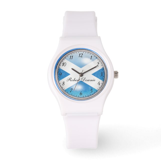 Schotland St Andrews Saltire Cabochon effect .. Horloge (Voorkant)