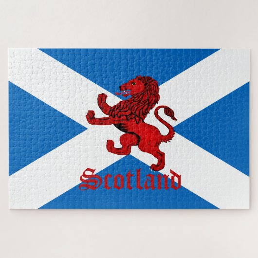 Schotland Steigerende Leeuw, oude Rode Steigerende Legpuzzel (Horizontaal)