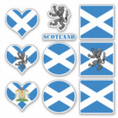 Schotland stickers, Schotse Vlag Leeuwenhart /spor Sticker (Voorkant)