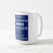 Schotland Subway Word Art Koffiemok (Voorkant rechts)