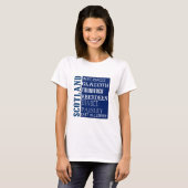 Schotland Subway Word Art T-shirt (Voorkant volledig)