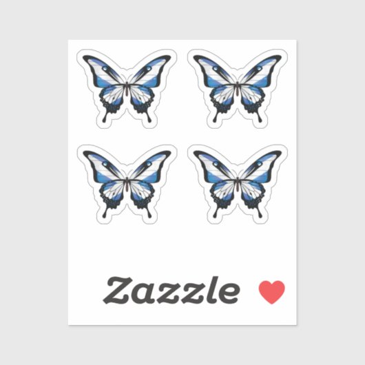 Schotland Swallowtail Vlinder Vlag Sticker (Vel)