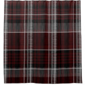 Schotland Tartan Burgundy Gray Celtic Pset Douchegordijn (Voorkant)