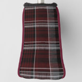 Schotland Tartan Burgundy Gray Celtic Pset Golfheadcover (Draai 90)