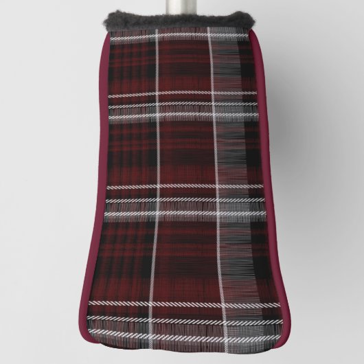 Schotland Tartan Burgundy Gray Celtic Pset Golfheadcover (Draai 90)
