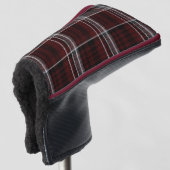 Schotland Tartan Burgundy Gray Celtic Pset Golfheadcover (3/4 voorkant)