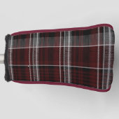 Schotland Tartan Burgundy Gray Celtic Pset Golfheadcover (Voorkant)