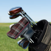 Schotland Tartan Burgundy Gray Celtic Pset Golfheadcover (Insitu)