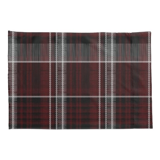 Schotland Tartan Burgundy Gray Celtic Pset Kussensloop (Achterkant-Rechts)